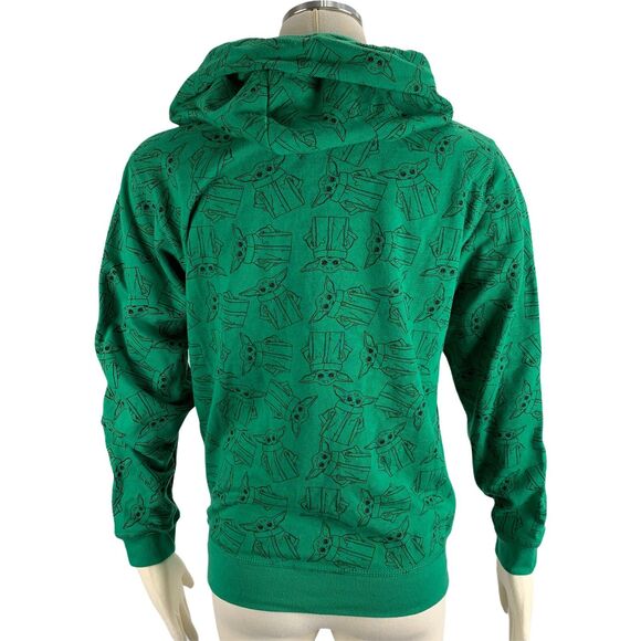STAR WARS Juniors Baby Yoda Hoodie XL XXL NWT New Cute Pull Over Green - Picture 5 of 8